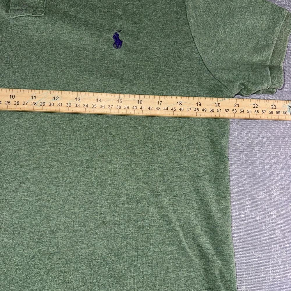 Polo By Ralph Lauren Polo Shirt Mens Medium Green Custom Fit Pony Logo Casual - Picture 7 of 9